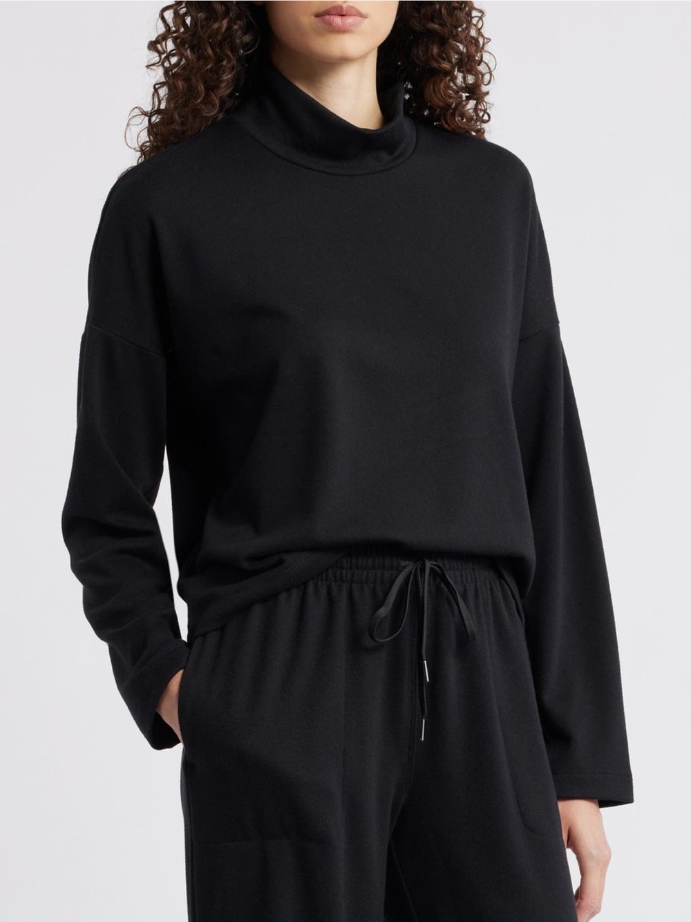 NWT Caslon Drop Shoulder Turtleneck Sweatshirt